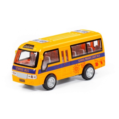 Школьный автобус, автомобиль инерционный (со светом и звуком) (в пакете) 79909